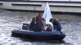 Bob Geldof's Remain boat and fishermen's Leave flotilla across the Thames