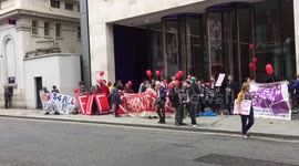 Rent protest central London