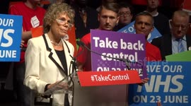 MP Kate Hoey pays tribute to the late MP Jo Cox at Vote Leave event - Old Billingsgate