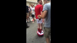 England fan in France has probably the best fancy dress costume ever