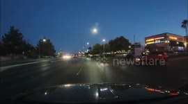 Dashcam footage of car crash