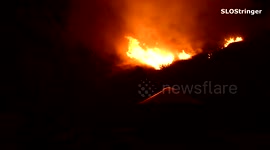 6/17/16 Scherpa Sherpa Fire Santa Barbara County California Vegetation Fire HUGE FLAMES