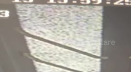 Steel ball hits glass door on bus in eastern China