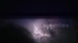 Intense lightning storm in Buffalo, New York