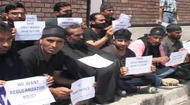 Employees Protest in Indian administered Kashmir, Dozens Arrested