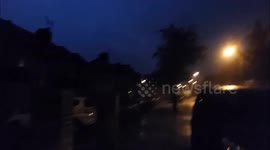 Thunder and lightning overnight in east London