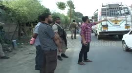 Militant Lobbed Grenade towards indian Security Forces in sopore area of Indian Administered Kashmir