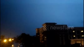 Violent thunderstorm in Ohio, USA