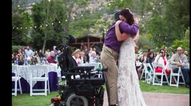 Quadriplegic dances with his niece at her wedding