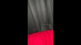 Cat licks sleeping person's hair leaving them with messy hair