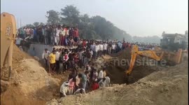 Four women killed and five injured when mound of earth collapses