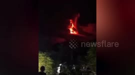 Mount Lewotobi volcano eruption spews lava in Indonesia