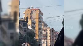 Lebanon: The moment the Israeli forces carried out a Air Strike on the Ghobeiry area in the southern suburbs of Beirut