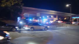 US, Los Angeles: Pomona LASD Deputy Transported To Hospital After Going Down
