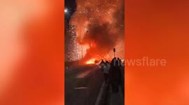 Pregnant woman narrowly escapes ambulance explosion in India
