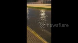 Spain: Rain Floods Valencia Roads