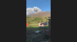 Mount Kanlaon volcano seen emitting sulfur gas
