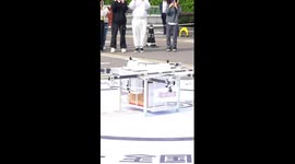 Cross-Yangtze River drone delivery route put into operation in Wuhan, China