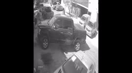 Exclusive- High-speed rear-end collision caught on home security camera