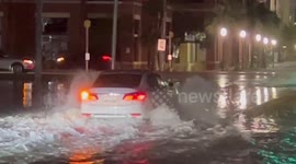 US: Roadway flooding in Charleston