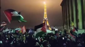 France: Hundreds of protesters gathered in Paris to express solidarity with Palestine and condemn the UEFA Nations League match between France and Israel