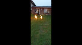 Flaming Halloween Pumpkins
