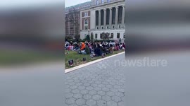 US: Tense Veterans Day Protest at Columbia University