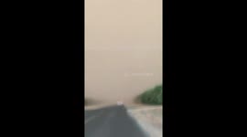 Dust storm hits Porterville, California, USA