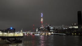 The Shard in Central London has the first day of its Christmas lights.