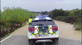 Roads flooded from new DANA storm in Malaga, Spain
