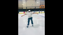 Person falls while ice skating at The Grove Mall in Pretoria, South Africa
