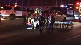 US, Los Angeles: Willowbrook Pedestrian Struck on Freeway