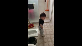 Toddler tumbles into squat toilet in China