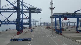 Chinese autonomous container trucks help Peru's Chancay become