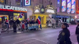US: Protesters and supporters confront in front of Consulate General of the Dominican Republic in New York
