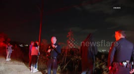US, Los Angeles: Studio City Vehicle Drives Off Cliff