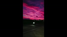 Vibrant pink sunset covers the Philippines amid successive typhoons