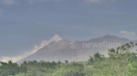 Time lapse footage shows Kanlaon Volcano spewing ash in the Philippines