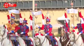 Peru: Peruvian cavalry regiment assembling to welcome Xi's visit