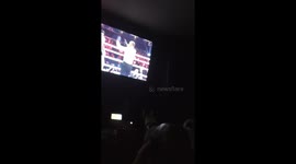 King watching boxing