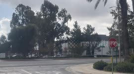 US, Los Angeles: Rancho Cucamonga Hit With Heavy Hail And Rain