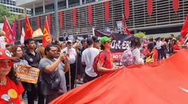 Brazil: Labor activists hold a demonstration in  Sao Paulo