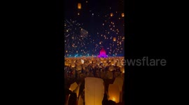 Thailand: Annual Yi Peng Festival – Hundreds Of Lanterns Illuminate Full Moon Night 2