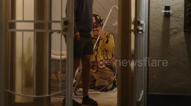 US, Los Angeles: Culver City Pursuit Vehicle Crashes Into House Part 2