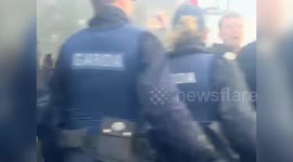Footage shows anti-war protesters gathered outside Shannon Airport