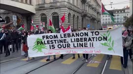 Switzerland: Massive protest for Palestine in Zurich