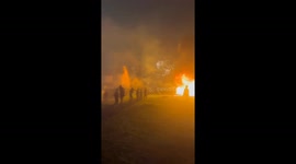 Fireworks enter car during Halloween in Dublin