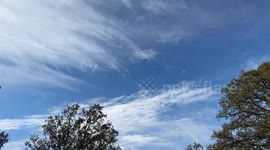 Time lapse video of moving clouds across the sky