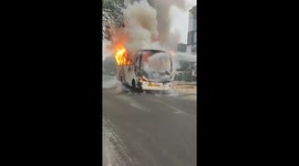 Children escape school bus fire in India
