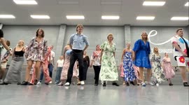 Mum still tap dancing at 80 reunites with her former students for her birthday